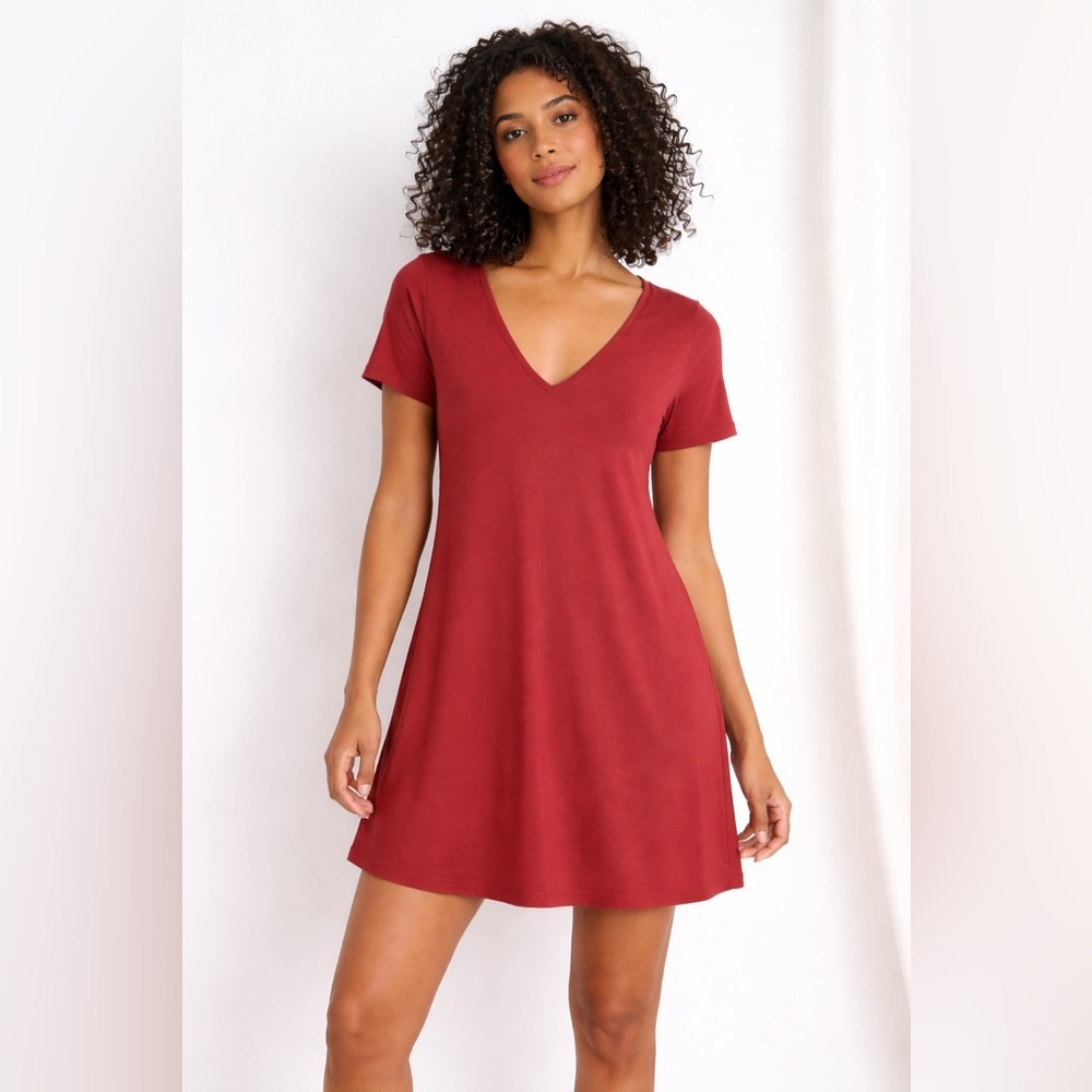 Universal Standard 3XS Mini Dress Pima Cotton Blend Stretch Flowy Batwing US 0-2